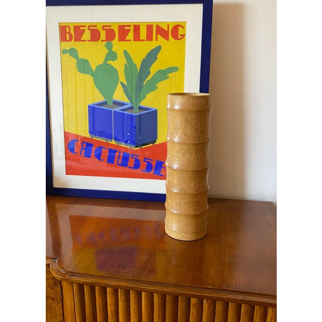 Hollywood Regency Hollywood Regency Bamboo Vase, Italy 1970 For Sale - Image 3 of 12