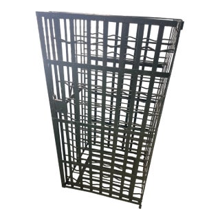 Vintage French Rigidex Metal Wine Cellar Cage With Patina. For Sale