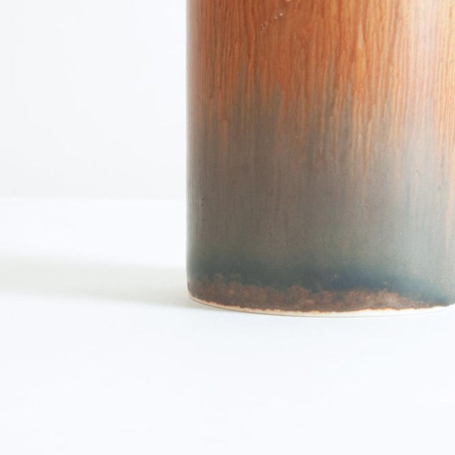 Ceramic Orange Vase by Carl-Harry Stålhane for Rörstrand, 1950s For Sale - Image 7 of 9