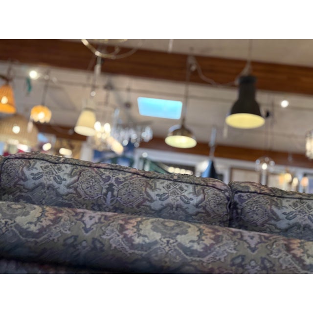 Henredon Rolled Arm Paisley Print Sofa For Sale - Image 11 of 12