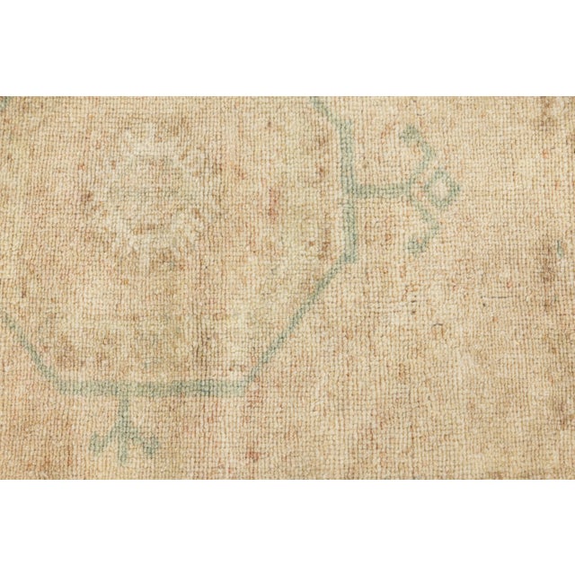 Textile Antique Turkish Oushak Wool Rug in Muted Neutral & Sage Tones – 2' X 3' Accent Mat For Sale - Image 7 of 8