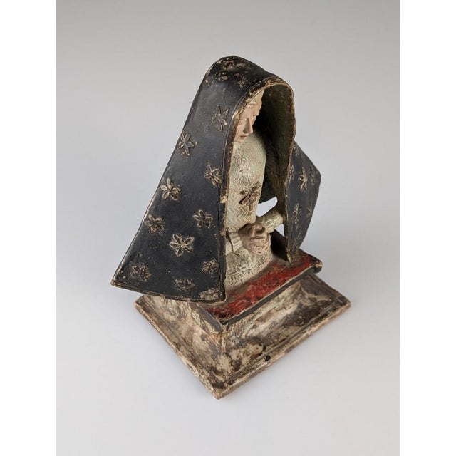 Mater Dolorosa Sculpture in Polychrome Terracotta, 18th Century For Sale - Image 5 of 18