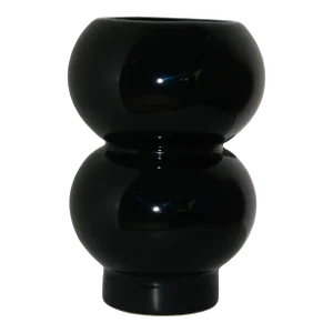 Karim Rashid Black Ufo Ceramic Vase Mikasa