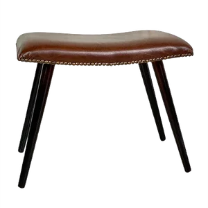 Scandinavian Modern Faux Leather Stool