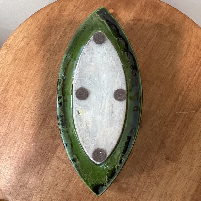 Unique Japanese Ceramic Flowers Vessels With Green Glaze Tetsu Suzuki Style For Sale - Image 11 of 12