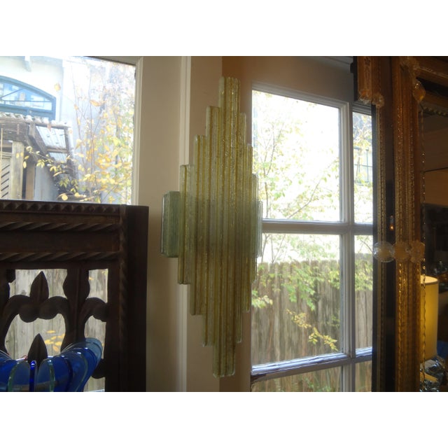 Pair of Italian Chiseled Glass Sconces by Poliarte For Sale - Image 10 of 12