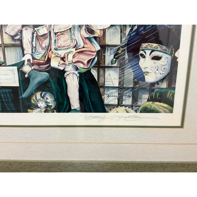 Circa 1992 Karen Salee Venetian Masks Lithograph Edition 2/850 For Sale - Image 12 of 12