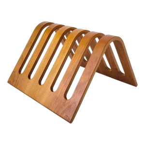 Postmodern Bernhard Pederson & Son Bentwood Desktop File or Magazine Rack
