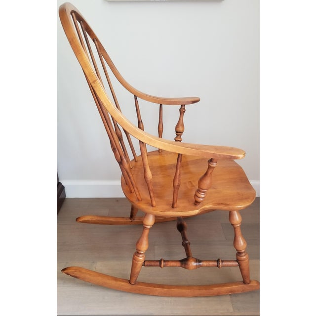 1980s 1980s Vintage Ethan Allen Heirloom Maple Rocking Chair For Sale - Image 5 of 9