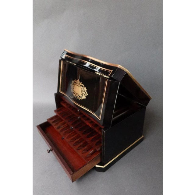 Wood Napoleon III Cigar Box For Sale - Image 7 of 8