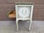 Vintage French Provincial Cream & Sage Green Painted Nightstand With Botanical Decoration For Sale - Image 12 of 14