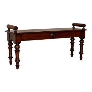 19th C. Mahogany Window Seat For Sale