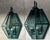 1970s Pair of Vintage Solid Brass Verdigris Hexagonal Wall Sconces For Sale - Image 5 of 16