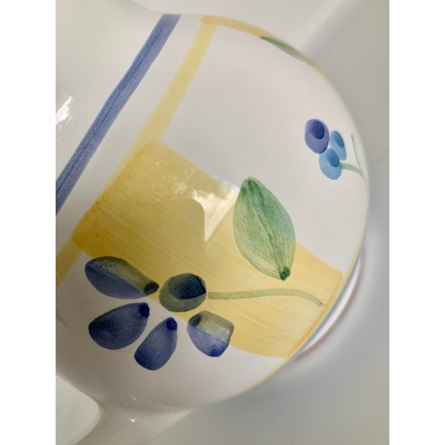 Traditional Italian Early 21st Century 'Zafferano' by Caleca, Petite Hand-Painted Pottery Pitcher For Sale - Image 3 of 10