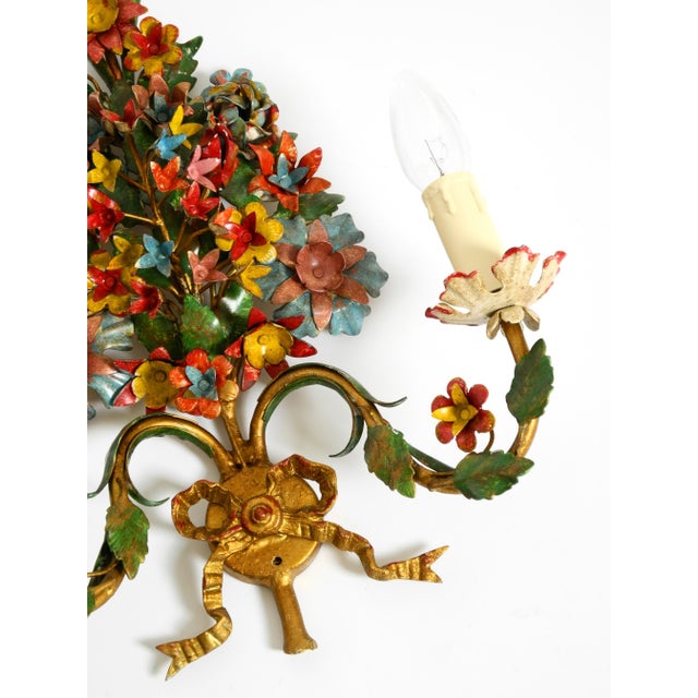 Vintage Hand-Painted and Gilded Metal Wall Lamps by Hans Möller, 1960s, Set of 2 For Sale - Image 17 of 18