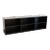Late 20th Century Post Modern Black Wood Modular Shelving Storage Unit For Sale