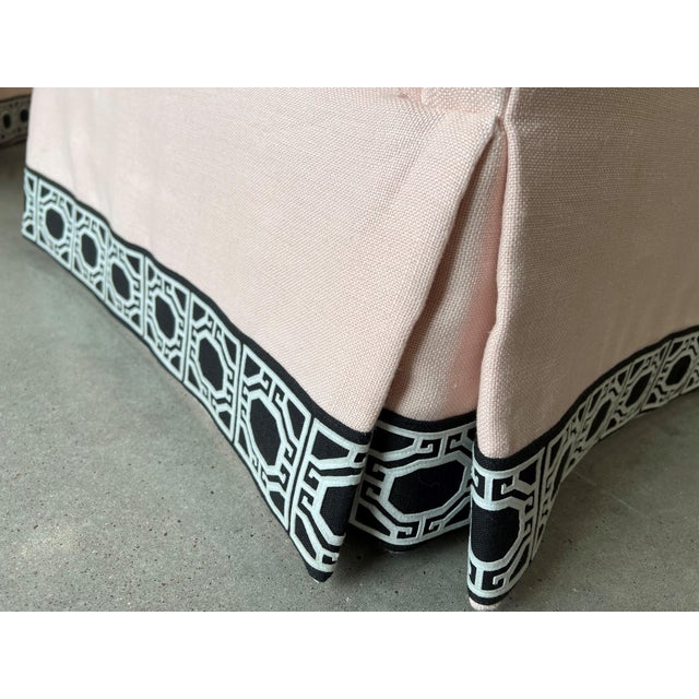 2020s Blush Custom Swivel Chair For Sale - Image 5 of 8