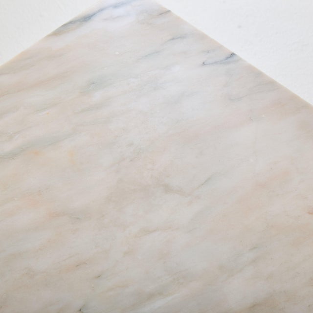 White French Brass Base Coffee Table with Blush Marble Top, 1950s For Sale - Image 8 of 11