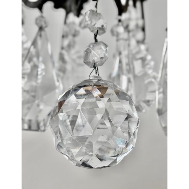 Late 19th Century French Louis XV Style Bronze and Crystal Chandelier For Sale In Palm Springs - Image 6 of 18