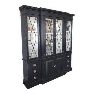 Vintage Used Black China And Display Cabinets Chairish