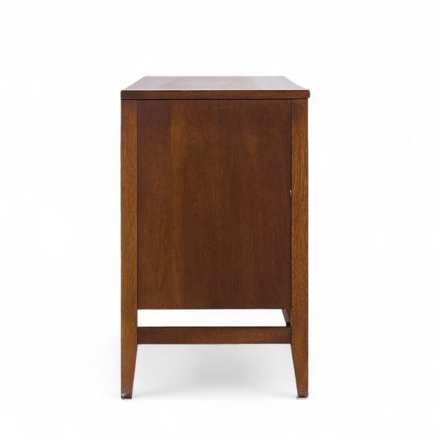 Broyhill Brasilia Broyhill Brasilia Mid Century Walnut Credenza and Hutch For Sale - Image 4 of 12