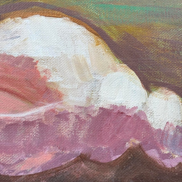 Abstract Original Contemporary Conch Shell Still Life Painting For Sale - Image 3 of 10