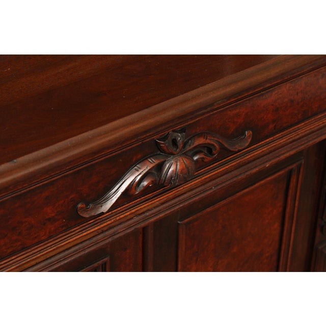 Antique Renaissance Revival Carved Walnut Drop-Front Desk For Sale - Image 15 of 18