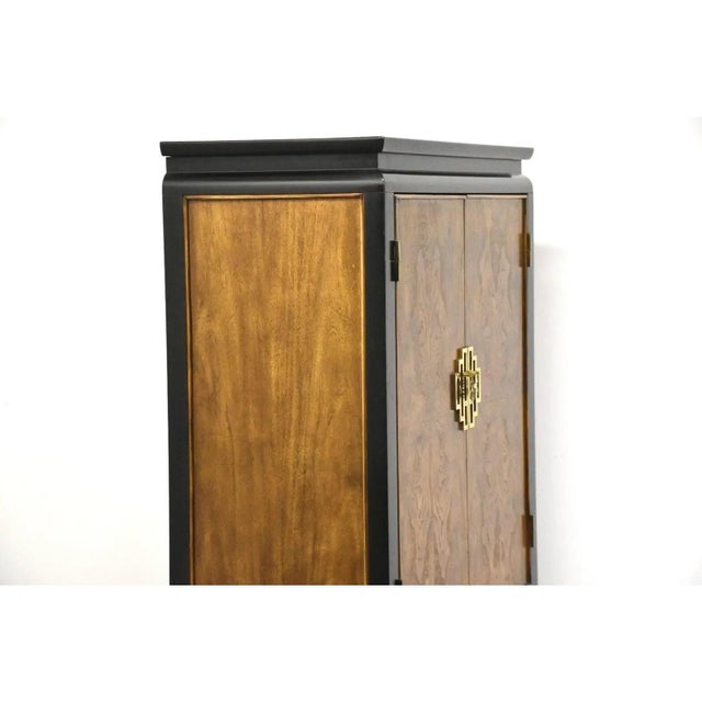 Raymond Sobota Vintage Burlwood Gentleman's Chest Armoire by Raymond Sobota For Sale - Image 4 of 10