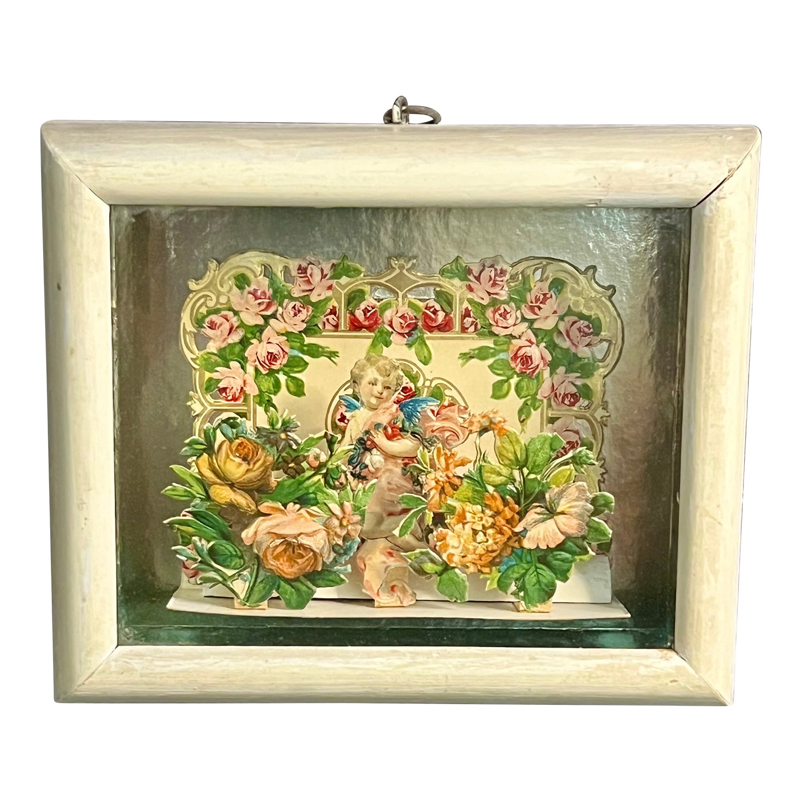 Late 19th Century Vintage Victorian 3d Valentine in Shadow Box Frame ...