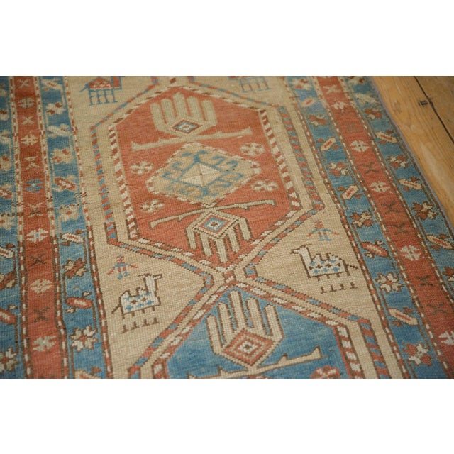 Old New House 1920s Antique Persian Serab Madder Wool Runner For Sale - Image 4 of 12