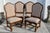 Vintage (1980's) Set of Four High Back Dining Side Chairs have a Country French Style. Made by Bernhardt. Carved Wood....