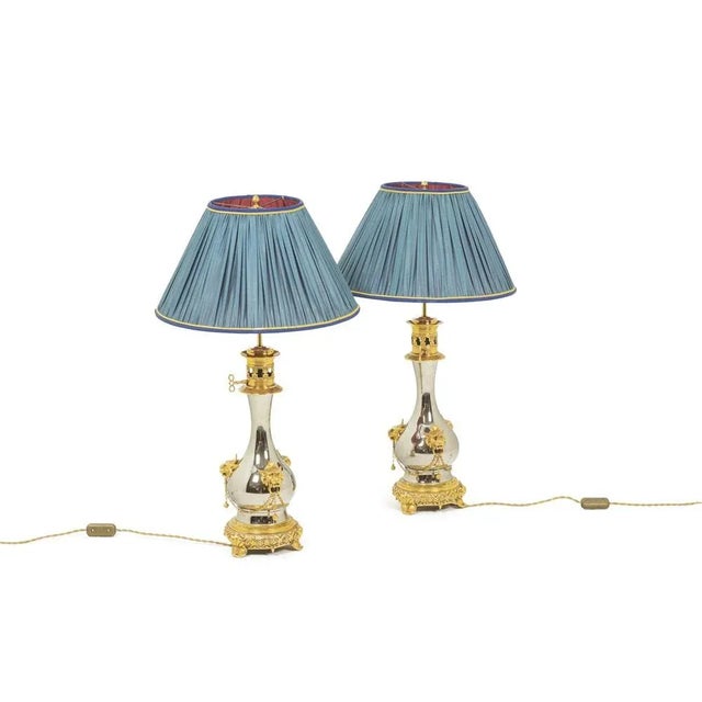 Gold Lamps in Metal and Gilded Bronze, 1880, Set of 2 For Sale - Image 8 of 8