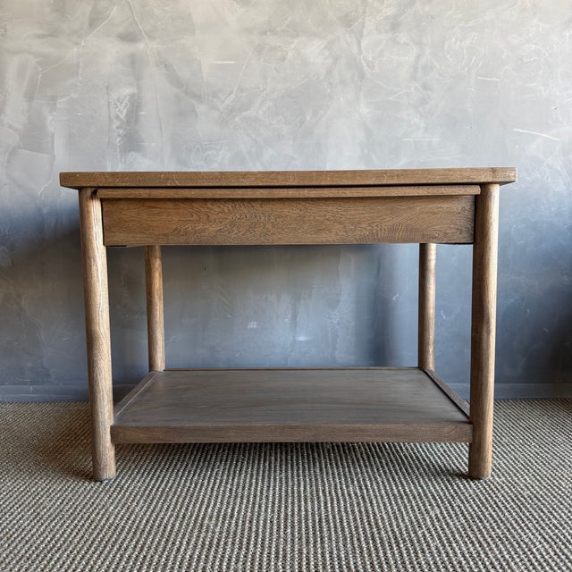 Denmark White Oak Night Stand With Soft Close Drawer in Montana Brown For Sale - Image 4 of 11