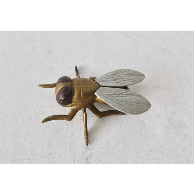 Mid-Century Modern Vintage Mid-Century Oversized Painted Metal Fly Container For Sale - Image 3 of 12