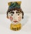 Hand-painted Italian pottery double face vase of Greek god Zeus and on the other side Hera. Marked Italy on the bottom....
