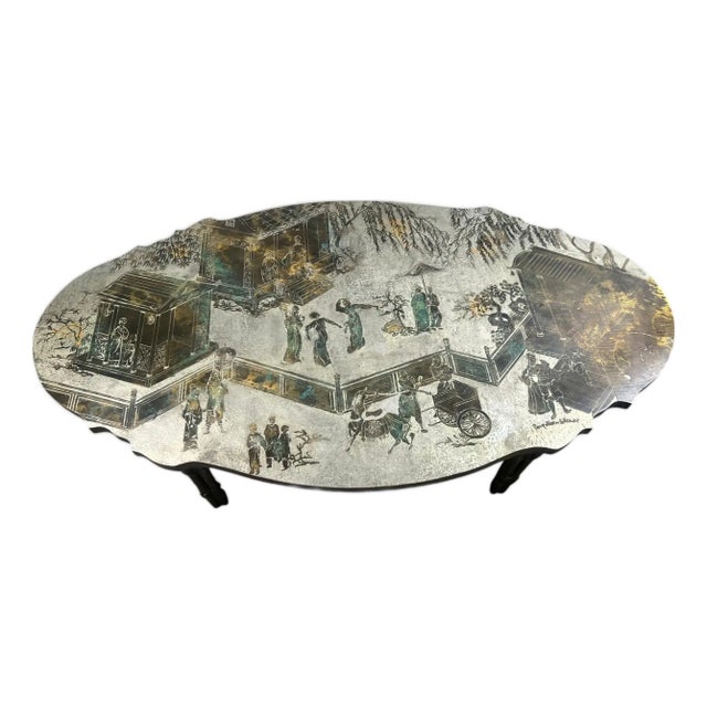 Rare Philip & Kelvin LaVerne "Chan Boucher'" Signed Bronze & Pewter Coffee Table For Sale