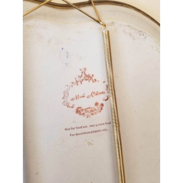 1990s Bronze Mounted Porcelain Tray With Birds For Sale - Image 9 of 10