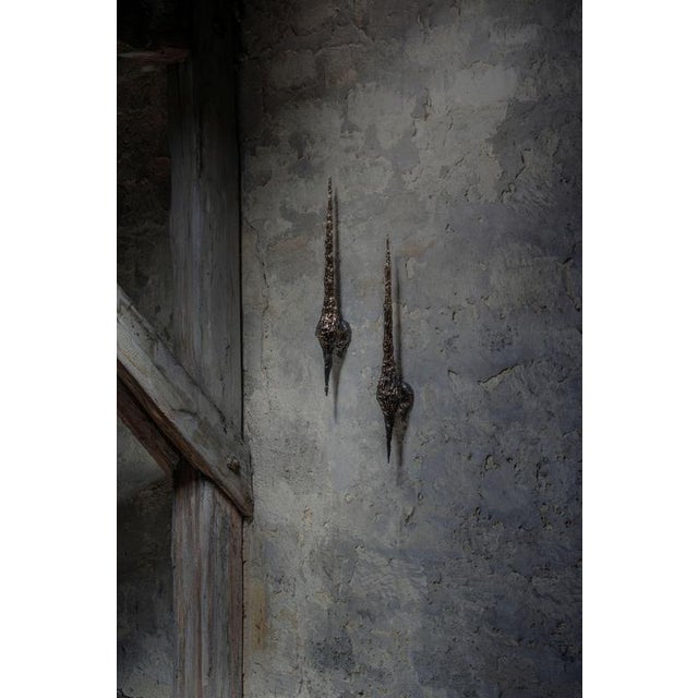 High and Dry Sconce in Patinated Cast Bronze by William Guillon For Sale - Image 11 of 17