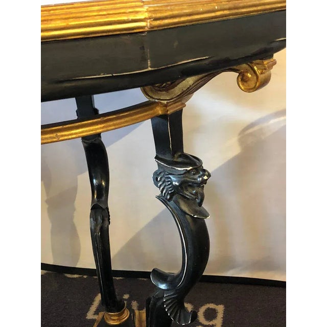 Ebony and Gilt Marble Top Octagonal Shaped Centre or End Table or Pedestal For Sale - Image 12 of 13