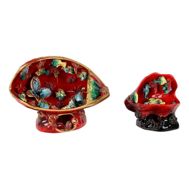 Ceramic Sculptures from Vallauris, Set of 2 For Sale