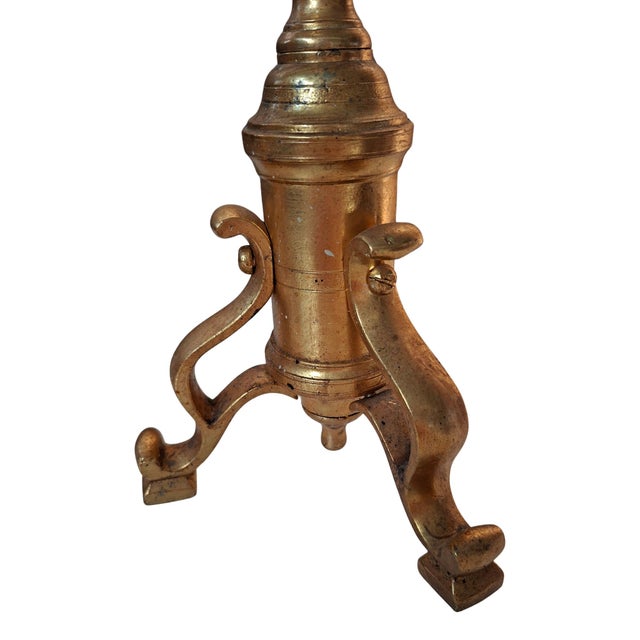 Metal Baroque Altar Candlesticks, 1960s, Set of 2 For Sale - Image 7 of 12