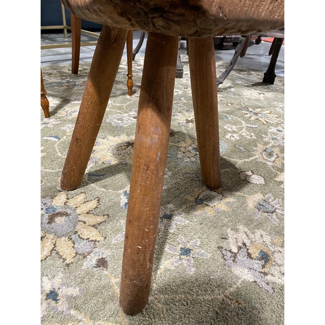 Early 19th Century Antique Rustic Three-Legged Milking Stool For Sale - Image 5 of 6