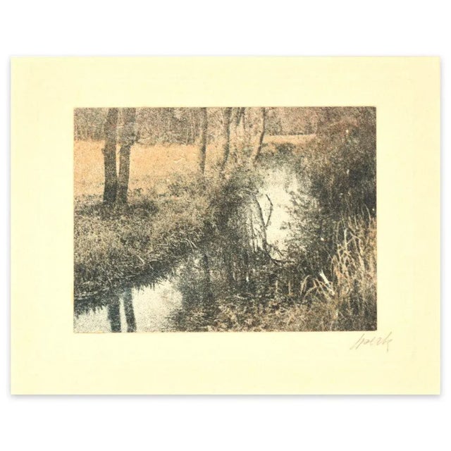 Stream is an original drawing in etching technique on paper, realized by Anonymous Artist of first half of the 20th...