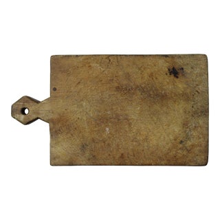 Antique Primitive Pine Cutting Cheese Board Handle For Sale