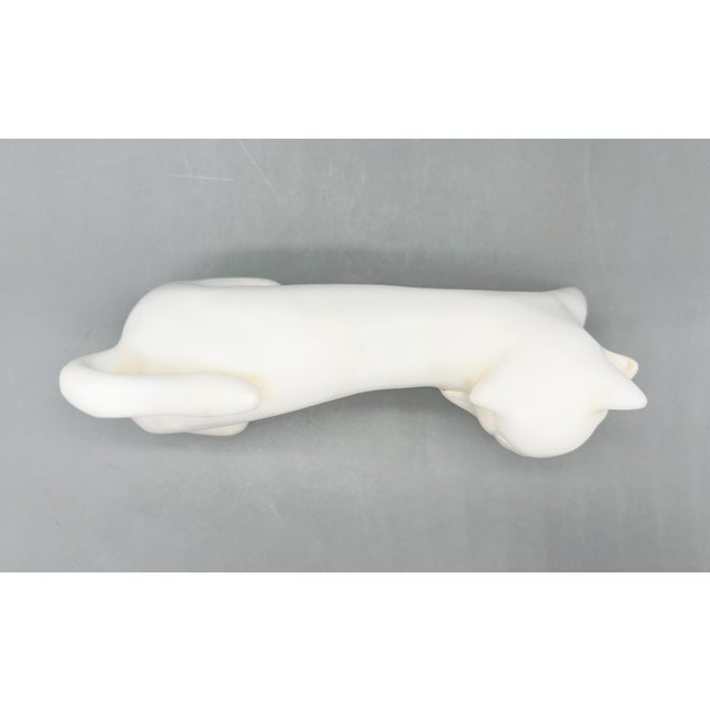 Vintage Italian Alabaster Cat Sculpture by Ditta Prof. Bessi – Mid-Century Modern / Minimalist For Sale In Houston - Image 6 of 10