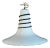 Vintage Mid Century Modern Murano Blown Glass Bell Pendant Chandelier Fixture For Sale