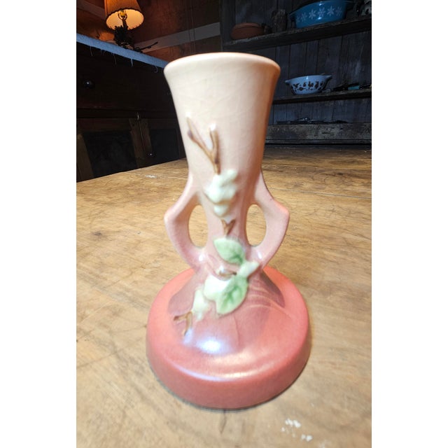 Art Deco Roseville Snowberry Single Candle Holder For Sale - Image 3 of 8