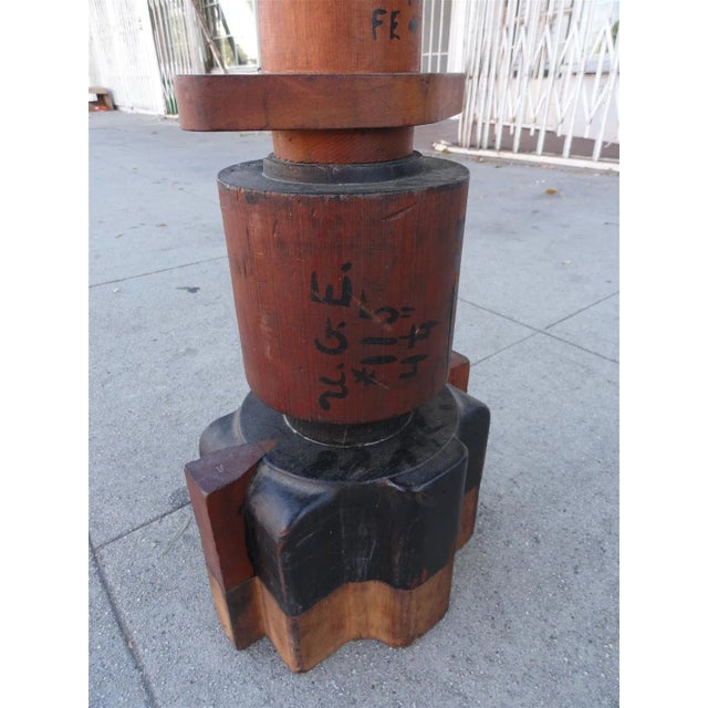 Modern Industrial Wood Foundry Pattern Mold for Shear Pin Hub – Sculptural Architectural Artifact For Sale - Image 3 of 9