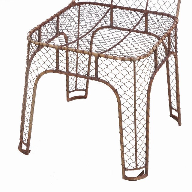 1980s A Set of 4 French Iron Side Chairs, Circa 1980. For Sale - Image 5 of 5