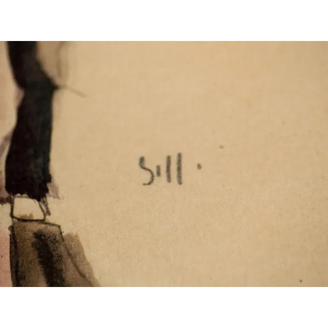 1960s Vintage Egon Schiele Signed "Self Portrait" Lithograph For Sale - Image 4 of 4